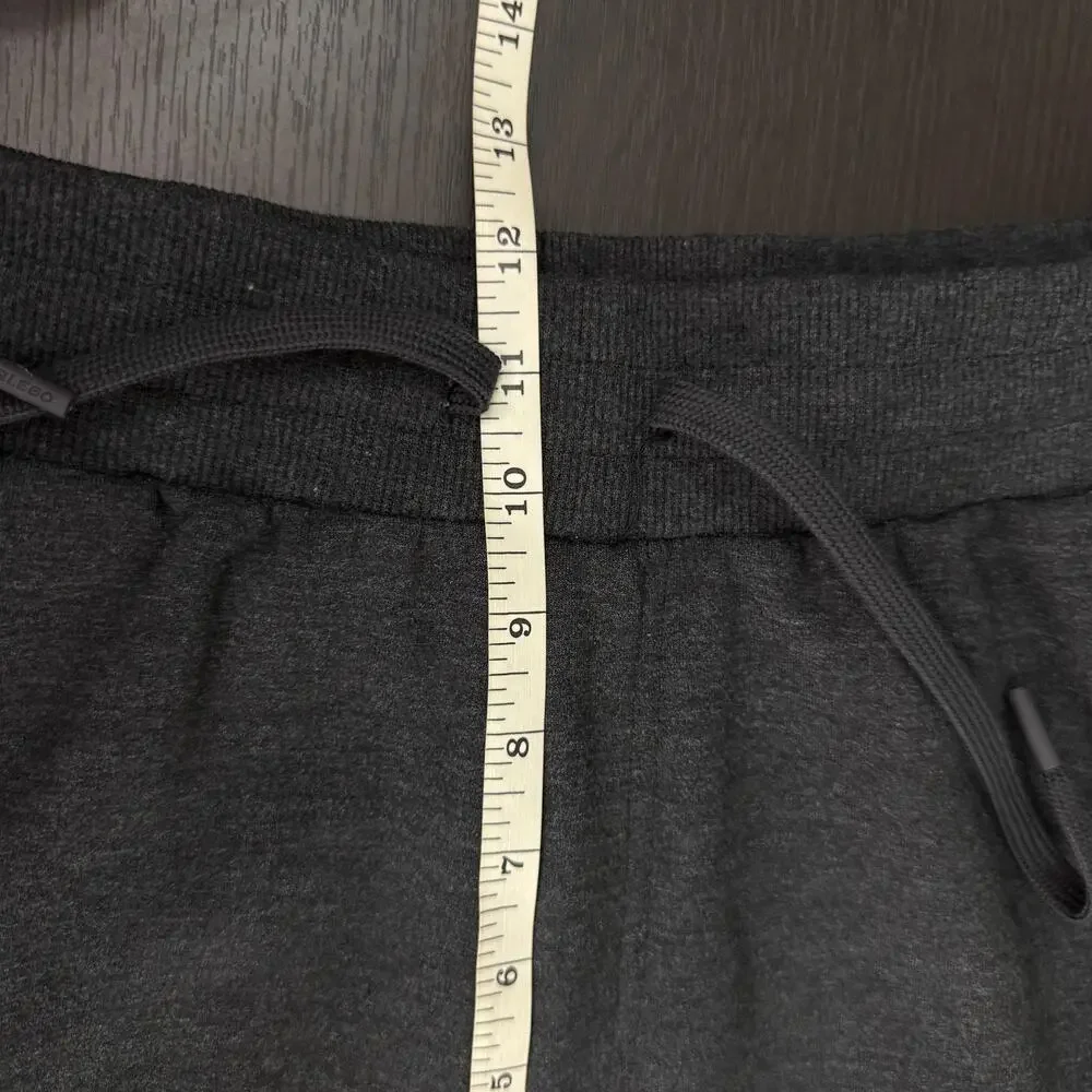 Burlebo Sweatpants Mens Small Black Fleece Joggers Elastic Waist Pockets Lounge - Picture 9 of 11